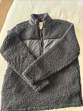 Weatherproof Black Sherpa-Lined Zip Jacket